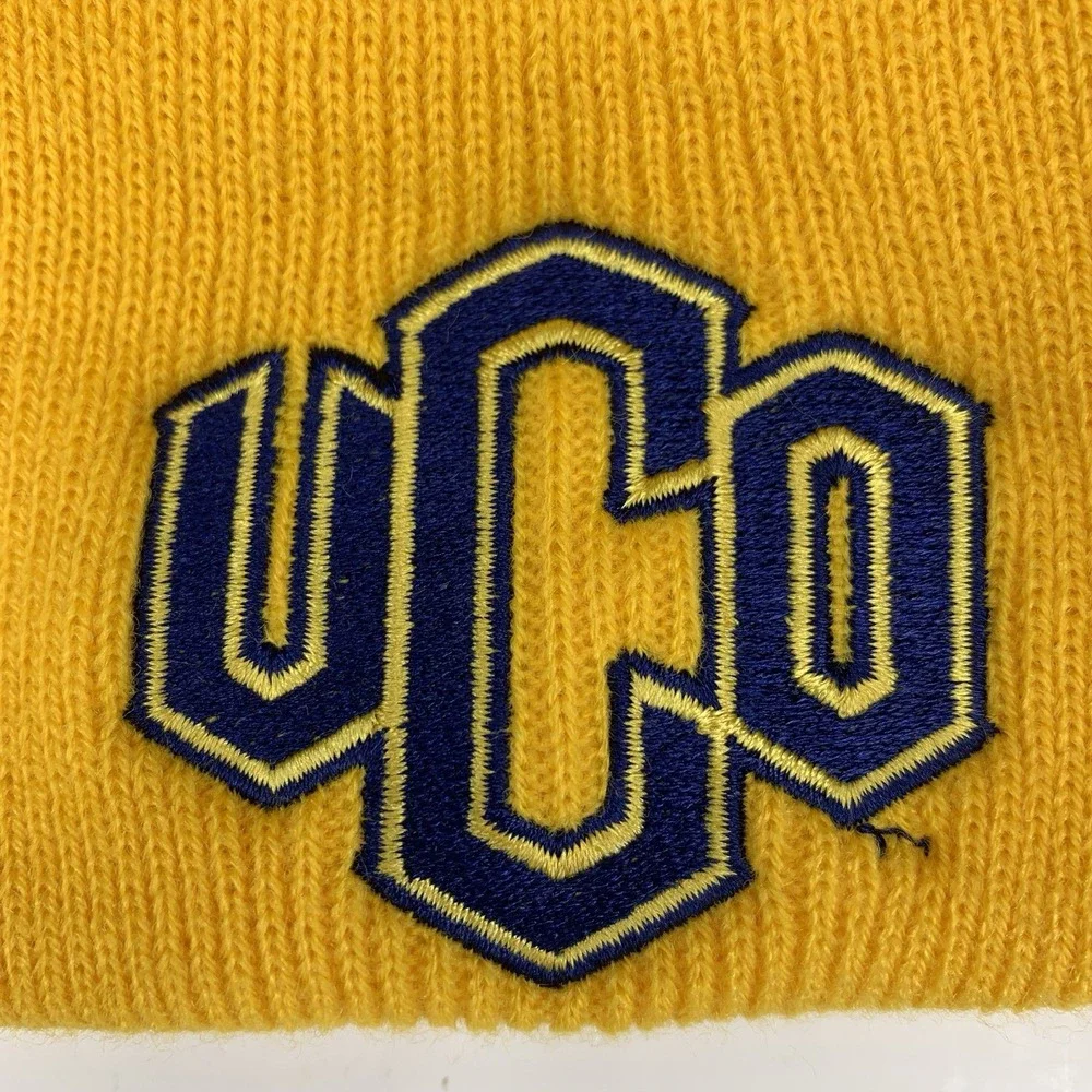 UCO Beanie Hat Cap University Central Oklahoma Bronchos Yellow OSFM Acrylic
